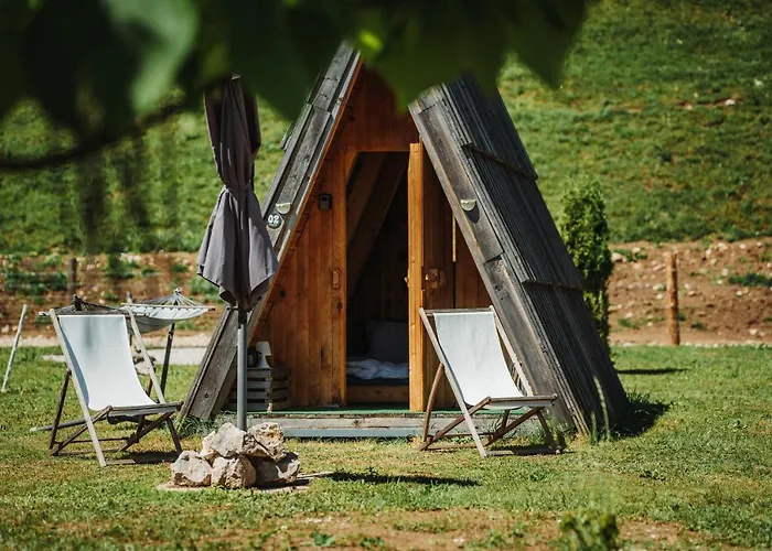 Glamping Alp Hut In Garden Park Kemping Radovljica